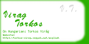 virag torkos business card