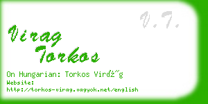 virag torkos business card